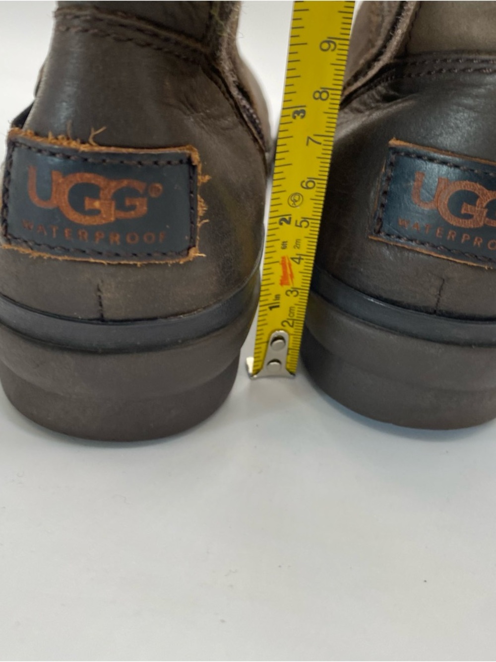 UGG Robbie Waterproof Leather Wool Boots Women's 8 Fleece Brown Buckle Outdoor - Picture 13 of 13